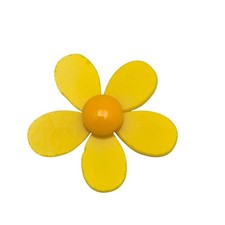 Sale Yellow Opal 96 COE Five Petal Flower Glass Precuts for Fusing Supplies