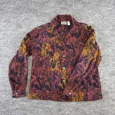 CHICO  S Design Tropical Jacket Women  s Size 0 Orange Pink Button Up