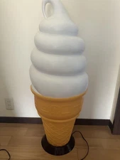 NISSEI Ice Cream Cone LED Lamp Light Soft Serve Not for Sale Display 38 inch JPN