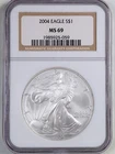 2004 1oz Silver American Eagle MS69 NGC 1985925-059