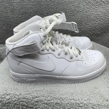 Nike Air Force 1 Mid Shoes Mens Size 11 White Leather Basketball Sneakers