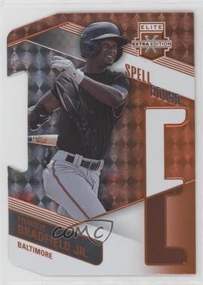 2023 Elite Extra Edition Spellbound Orange Die-Cut 42/99 Enrique Bradfield fm0