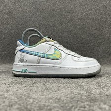 Nike Air Force 1 LV8 GS Youth Girl's Sz 3.5Y White Light Menta Leather Shoes