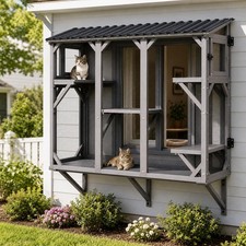 70" Cat Catio Outdoor Enclosure Outside Patio Large Catio House UVResistant Roof