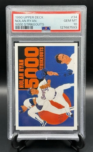 1990 Upper Deck #34 Nolan Ryan 5000 Strikeouts PSA 10 HOF