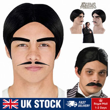Cosplay Wig Gomez Addams Wednesday Hair Beard Halloween Xmas The Addams Family
