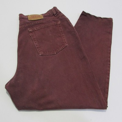 Levis 550 Damen Relaxed Fit Tapered Leg Mum Maroon W 38 / L 29 UK 20 SKU Y12115