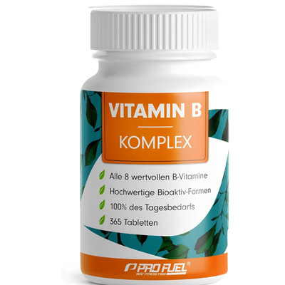 Vitamin B complex 365 tablets - B complex with B12 - all 8 B vitamins (B1, B2,