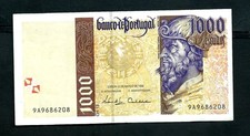Portugal (P188c) 1,000 Escudos 1998 aVF