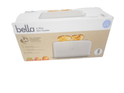 Bella 4 Slice Slim Toaster, Fits-anywhere  Kitchenware, 6 Setting Shade Control