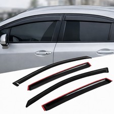 Window Visor Rain Guard 4pcs For Mazda 6 2003-2008 Tape-on Dark Smoke Vent Shade