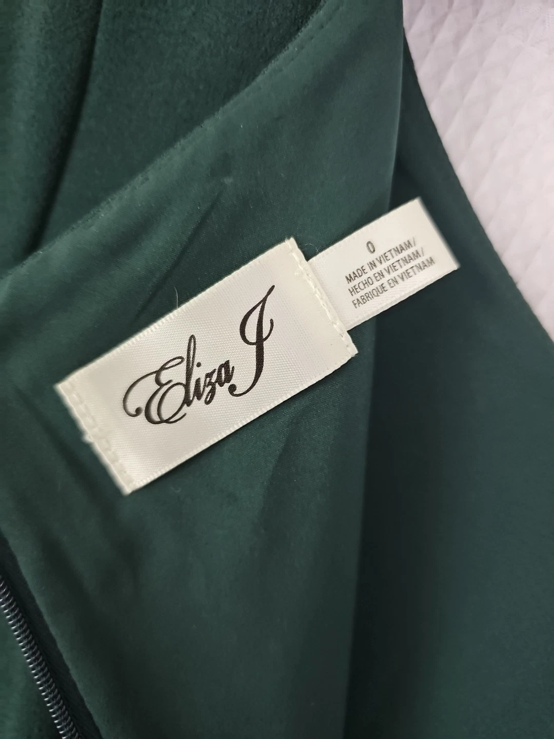 VETEMENTS Abito elegante Eliza J~donna taglia 0~verde scuro aderente e svasato manica 3 4 completamente foderato