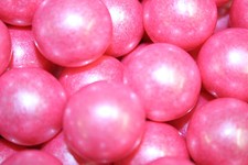 GUMBALLS SHIMMER BRIGHT PINK 25mm or 1 inch 114 count , 2LBS
