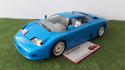 1991 Bugatti EB 110 Light Blue 1/18 BURAGO Vintage Miniature Car