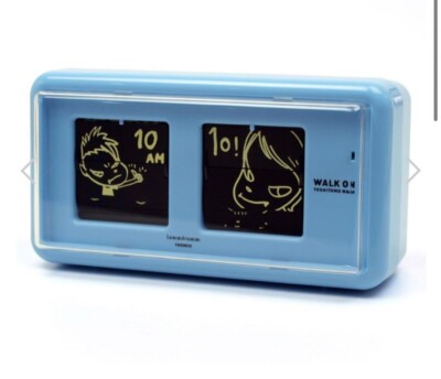 YOSHITOMO NARA Clock Design Flip PATAPATA CLOCK WALK ON BLUE NEW