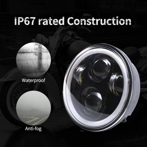 4pcs 5-3/4 5.75" Round LED Headlights DRL Hi/Lo Beam For Chevy Impala El Camino - Picture 7 of 12