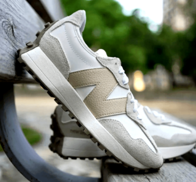 i59  New Balance 327 Casual WOMEN Sneaker Shoes Leather White