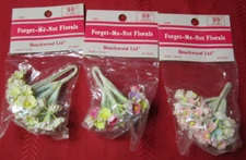 3 Forget-Me-Not Floral Doll Flowers Accessories Beachwood Ltd 18525 18526 18530
