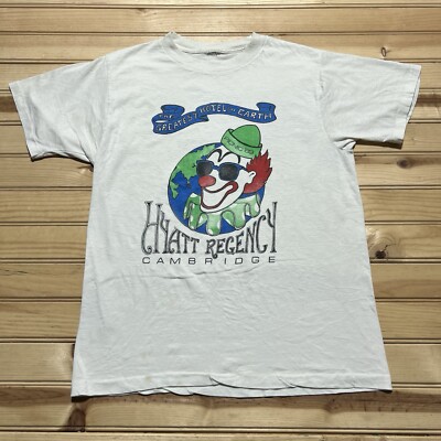 Vintage 1989 Cambridge Hotel Hyatt Regency Clown Homey Art Shirt Size Medium