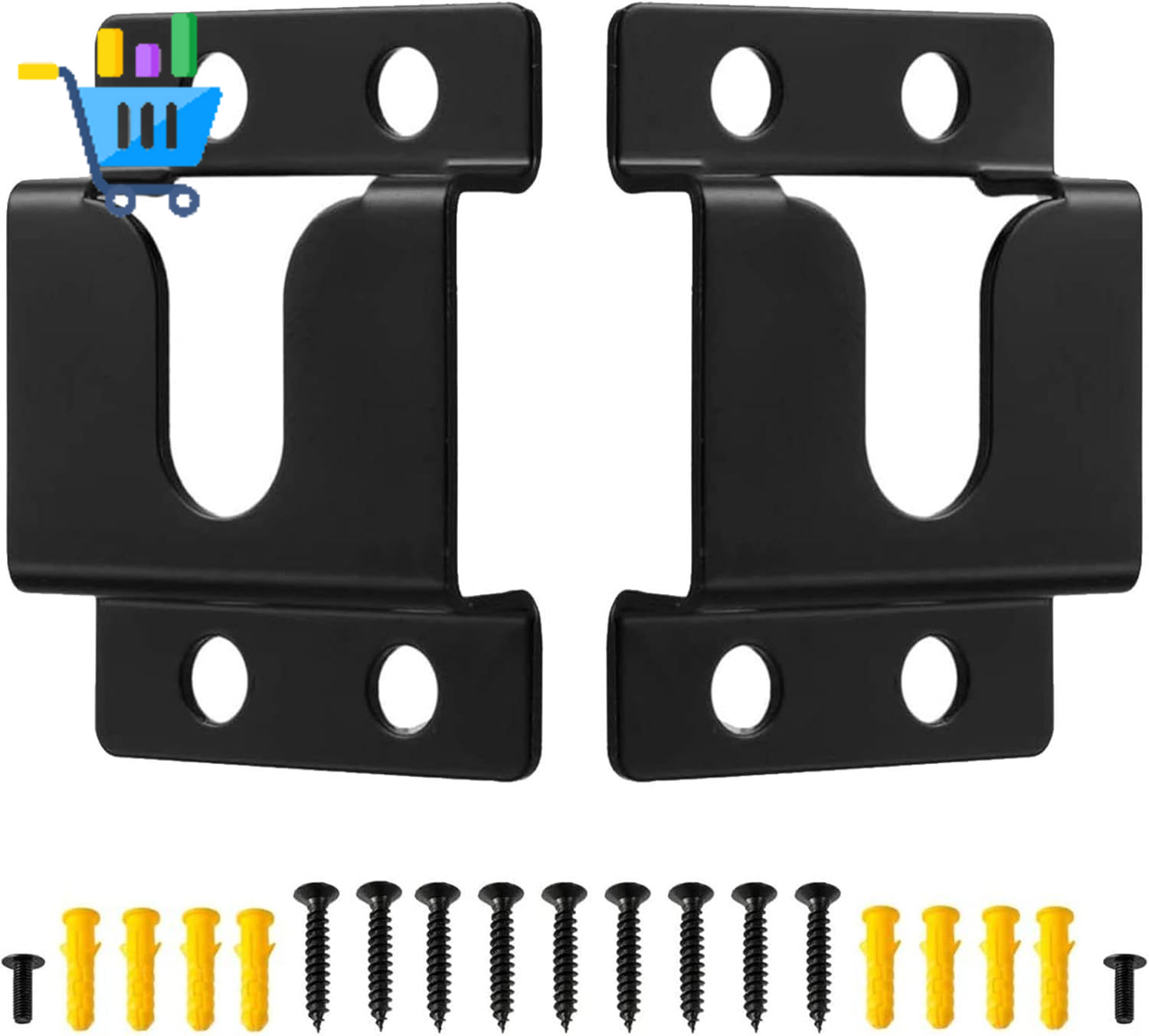 Soundbar Wall Mount Bracket for Surround Sound Rear Speaker Space Saving Under-image