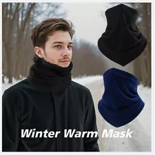 2-Pack Fleece Neck Gaiters Warmth Adjustable Drawstring Windproof Neck Gaiter US