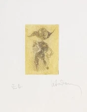 Lebadang (aka Hoi), Standing Woman, Etching with Relief, signed in pencil