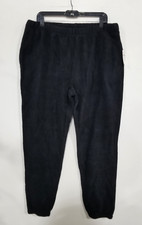 Good American Brushed Fleece Wide Leg Sweatpant Black sz 4