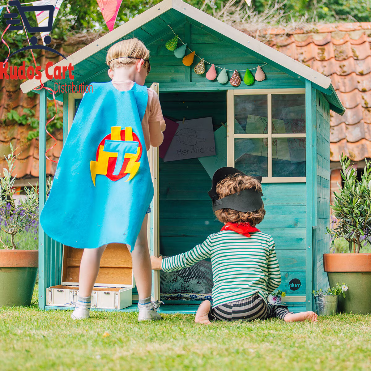 Plum Deckhouse Wooden Playhouse Kids Children Outdoor Garden