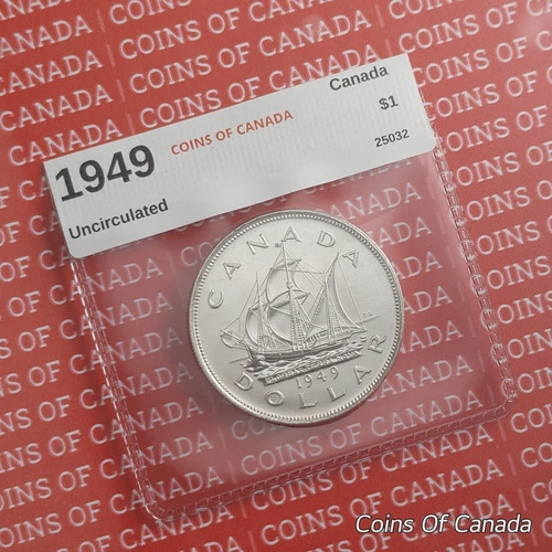 1949 Canada $1 Silver Dollar Coin - Uncirculated - High Grade #coinsofcanada