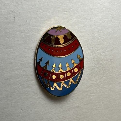 Easter Egg Decorated Spring Holiday Painted Retro Vintage Hat Chicken Lapel Pin - Foto 14 di 14