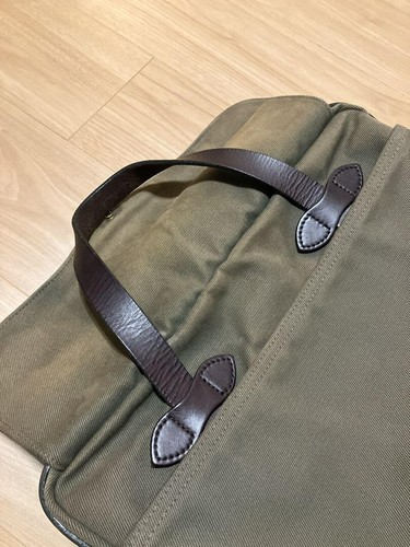 Filson 70256 Rugged Twill Original Briefcase Otter Green USA Made Laptop Bag - Picture 5 of 13