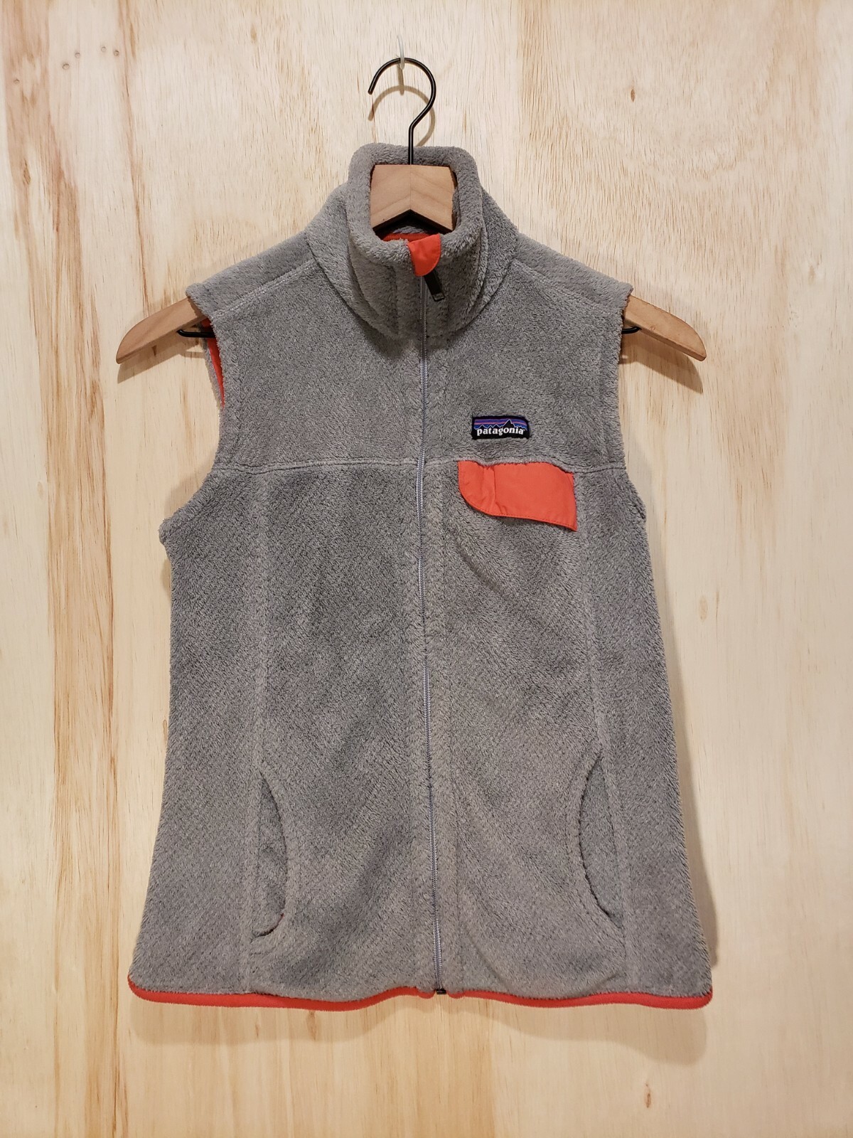 Rare! PATAGONIA Women's (XS) POLARTEC THERMAL PRO  Fleece Gray Full Zip Vest