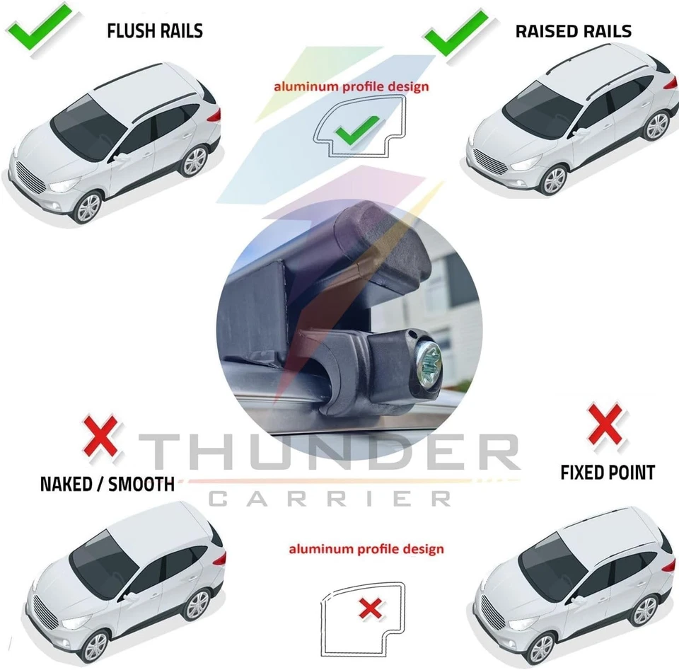 New for Buick Encore 2013-2022 Roof Racks Cross Bars Luggage Carrier Silver Set Foto 2 de 4