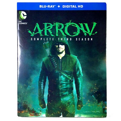 Arrow: Season Three (4-Disc Blu-ray, 2014, Inc Digital Copy)  w/ Slipcase !   