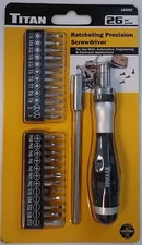 Titan Tools 16092 26 Piece Ratcheting Precision Screwdriver FREE SHIPPING