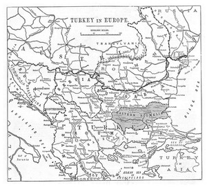 Map of eastern europe and turkey