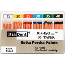 Endo Dia-ISO GT Gutta Percha Points 0.06 Taper By Diadent 60/pk 