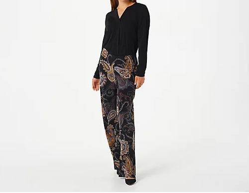 Susan Graver Women Petite Printed 
