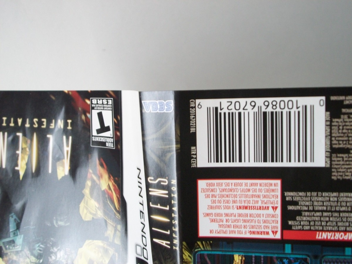 Aliens Infestation Nintendo DS Game Case Authentic Cartridge