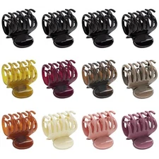 12PCS Small Claw Hair Clips Double Row Teeth for Fine or Thick Hair Styling