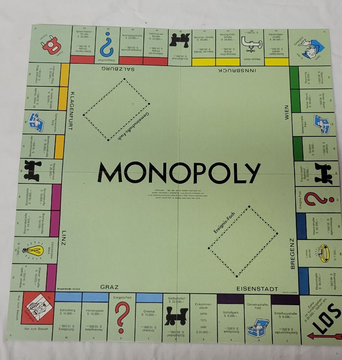 Piatnik Boardgame Monopoly Austria edition board game 1981 Piatnik Boardgame Monopoly Austria edition board game 1981