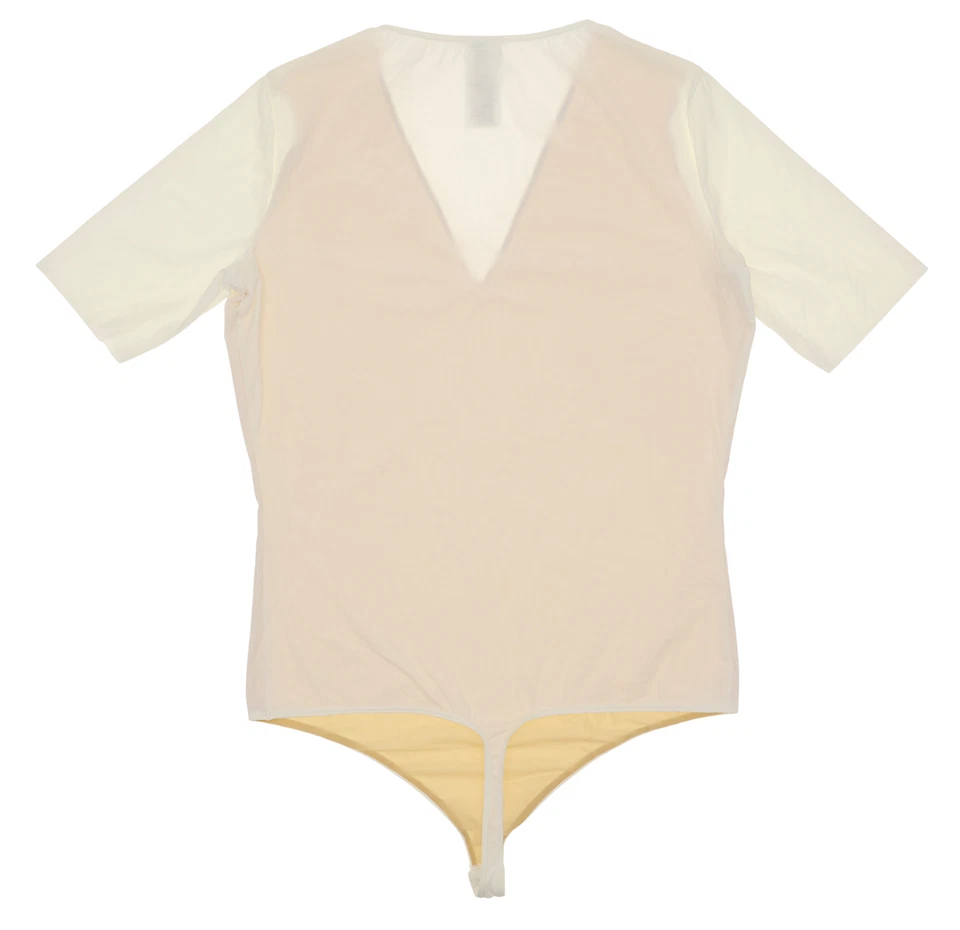 Body Wolford L9232 Feminino Branco Decote V Profundo Cordão Tamanho G - Imagem 4 de 4