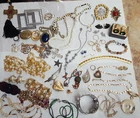 100 pcs Wearable, Sellable New & Used & Some Vintage Costume Jewelry Lot ~