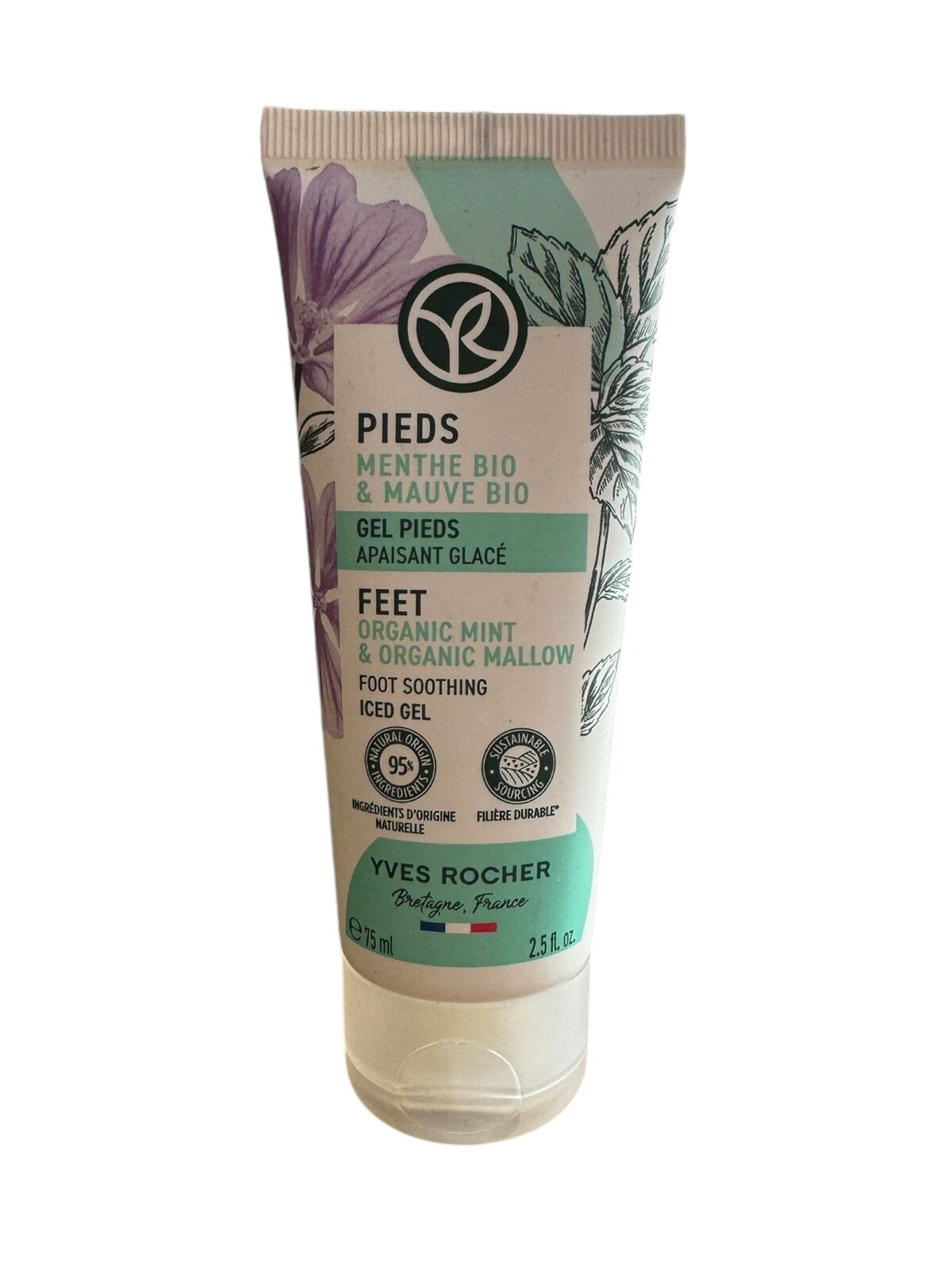 Yves Rocher  Soothing Foot  Iced Gel  Anti-Tiredness 75ml New