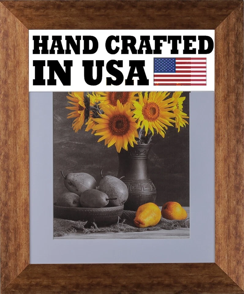 2-1/2" H. Brown Picture Frame 11x14 12x18 16x20 24x36 30x40 36x36+ 744-II-09599 Foto 2 de 4