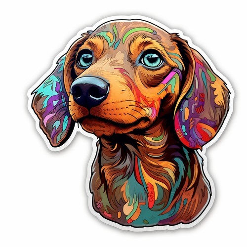 Dackel Autoaufkleber Reflektierend - 3D Zerrissener Effekt 15cm