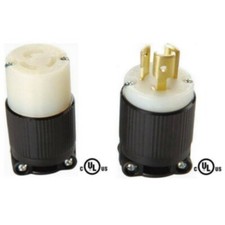 NEMA L5-15 Grounding Locking Plug, 15A 125V AC, 2 Pole 3 Wire, cUL Listed