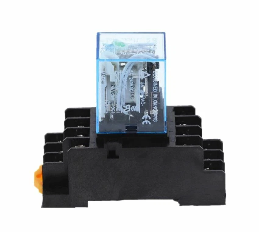 2pcs, 12V DC Coil ,14 Pins Power Relay MY4NJ 4NO 4NC with PYF14A Socket Base 5A - Image 2 of 4