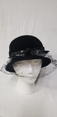 Vintage Beaver Chevalier Cloche hat Antique French Victorian Top Hat & Leather Case – 19th C  main image 4