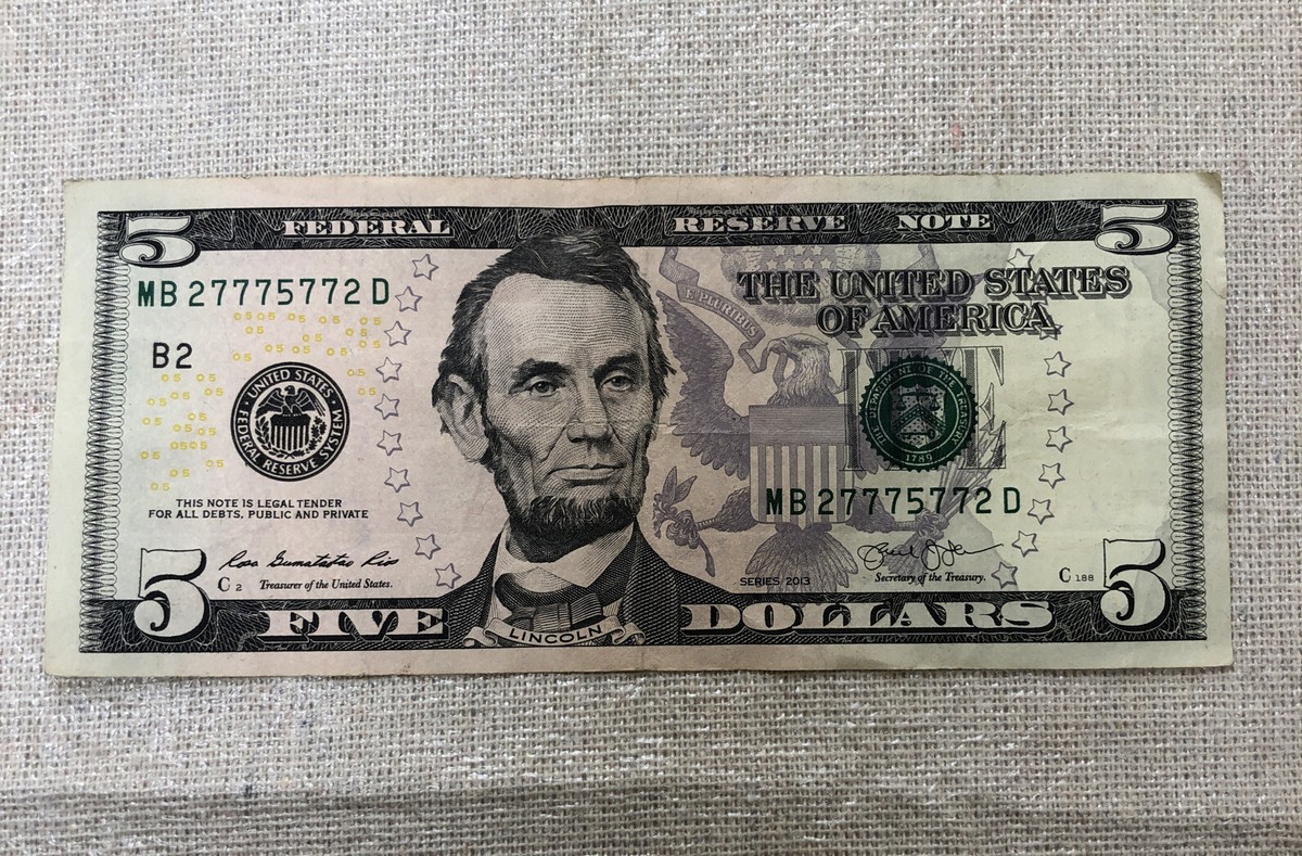 Fancy Serial Number 5 Dollar Bill Lucky 777 | eBay